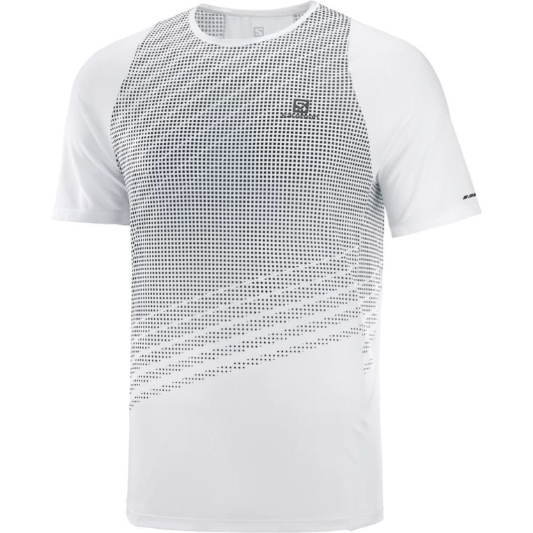 Camiseta Salomon Sense Aero Curta Sleeve Masculino Branco Pretas | PT G67548